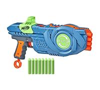 Nerf Elite 2.0, Blaster Flipshots Flip-8 avec 2 Fois 4 canons pivotants, capacité de 8 fléchettes, 8 fléchettes Nerf