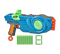 Nerf Elite 2.0, Blaster Flipshots Flip-8 avec 2 Fois 4 canons pivotants, capacité de 8 fléchettes, 8 fléchettes Nerf