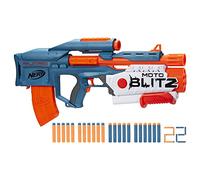 Nerf Elite 2.0, Blaster Motoblitz, tir motorisé de 10 fléchettes et Airblitz 6 d'un Coup, Chargeur, 22 fléchettes, Multicolore