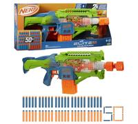 Nerf Elite 2.0, Blaster motorisé Double Punch, canons alternatifs Rapides, 50 fléchettes Nerf Elite, 2 chargeurs 10 fléchettes, dès 8 Ans