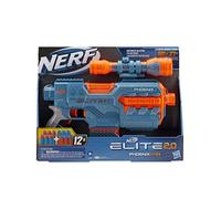 Nerf Elite 2.0, Blaster motorisé Phoenix CS-6, 12 fléchettes Nerf, viseur, Rails Tactiques, Points de Fixation, (4 AA Piles requises, Non incluses)