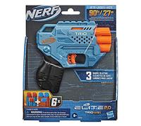 Nerf Elite 2.0, Blaster Trio SD-3, Inclut 6 Fléchettes Officielles Nerf, 3 Canons, Rail Tactique pour Personnaliser Son Blaster