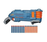 Nerf Elite 2.0, Blaster Warden DB-8, 16 Fléchettes Officielles, Tire 2 fléchettes d'un Coup, Rail Tactique pour Personnaliser, Tir à Pompe, Multicolore, L