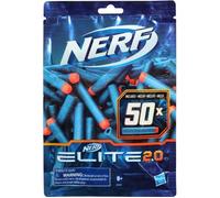 NERF Elite 2.0 Recharge de 50 fléchettes - En mousse NERF Elite 2.0 officielles - compatibles avec les Blasters NERF - Dès 8 ans