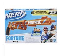 Nerf Fortnite, Blaster 6-SH avec revêtement Camo Pulse, mécanisme à percuteur, Barillet Rotatif, 6 fléchettes Nerf Elite Multicolore F2678EU5