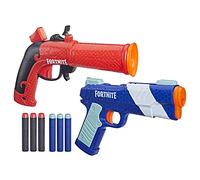Nerf Fortnite Dual Pack Includes 2 Blasters (Flint-Knock & LP) and 6 Elite Foam Darts