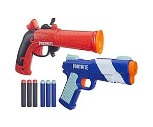 Nerf Fortnite Dual Pack Includes 2 Blasters (Flint-Knock & LP) and 6 Elite Foam Darts