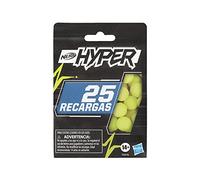 Nerf Hyper - Lot de 25 projectiles officiels ronds en plastique, recharge rapide pour lanceurs Nerf Hyper, à partir de 14 ans
