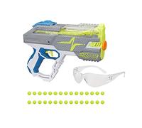 NERF Hyper Rush-40 Blaster à pompe, 30 hyper ronds, lunettes, vitesse jusqu'à 110 images par seconde, recharge facile, peut contenir jusqu'à 40 tours