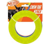 Nerf Lot de 3 Anneaux à Pointes en TPR EXO pour Chien, 12,7 cm, translucides, durables, Vert/Bleu/Orange