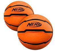Nerf Lots de 2 Mini Ballons de Basket de Rechange en Mousse - Ballons de Basket en Mousse pour l'Intérieur et l'Extérieur - Ballons de Basket de 12,7 cm et Paniers pour Porte - Orange