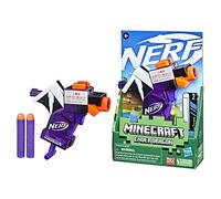 Nerf MicroShots Minecraft - F4423 - Ender Dragon Mini Blaster, Comprend 2 fléchettes Officielles Elite, poignée d'amorçage