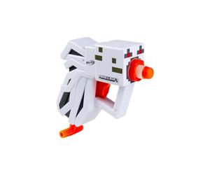 Nerf MicroShots Minecraft Ghast Mini Blaster, Design Minecraft Ghast Mob, Comprend 2 fléchettes Officielles Nerf Elite, poignée d'amorçage extractible, Multicolore
