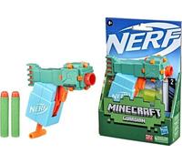 Nerf MicroShots Minecraft Guardian Mini Blaster, Motif Minecraft Guardian Mob, Comprend 2 fléchettes Officielles Nerf Elite, Multicolore