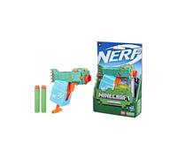 Nerf MicroShots Minecraft Guardian Mini Blaster, Motif Minecraft Guardian Mob, Comprend 2 fléchettes Officielles Nerf Elite, Multicolore