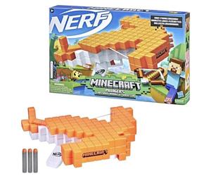 Nerf Minecraft arbalète à fléchettes Pillager's Crossbow, inclut 3 fléchettes Nerf Elite, Tire comme Une Vraie arbalète