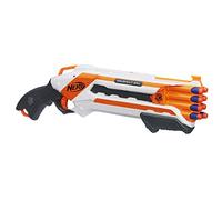 Nerf N-Strike Elite Rough Cut 2 x 4 Blaster, Jouet à Pistolet, Blaster, 2 Fléchettes à la Fois, 22,9 M, Marron, Garçon, 3+ Ans