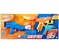 Nerf N Series Gear Up Pack, Pack de 3 Blasters avec 18 Fléchettes N1, Compatible Uniquement avec Les Blasters Nerf N Series