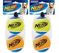 Nerf Pack of 2 Balles de Tennis/Jouet Sonore pour Chien 7,5 cm (Lot de 2)