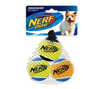 NERF Pack of 3 Balle de Tennis/Jouet Sonore pour Chien 5 cm