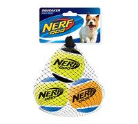 NERF Pack of 3 Balle de Tennis/Jouet Sonore pour Chien 6,5 cm