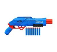 Nerf Blaster à pompe Alpha Strike Big Cat DB-2 – Double baril, 8 fléchettes officielles Nerf Elite