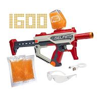 Nerf Pro Gelfire, Blaster Mythic avec 1 600 Billes Gelfire, Chargeur-trémie 800 Billes, Pile Rechargeable, Lunettes
