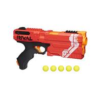 Nerf Rival Kronos XVIII-500 Blaster Pistolet à Charge par Culasse, 5 balles Rival, Action à Ressort, Vitesse 27 m/Seconde - Rouge