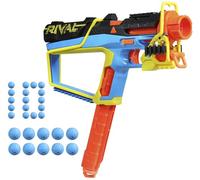 Nerf Rival Mirage XXIV-800 Pistolet blaster, 10 billes Nerf Rival, 2 manières de charger, 8 chargeurs ronds amovibles, amorçage à pompe, cadeau pour adolescents