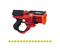 Nerf Rival Roundhouse XX-1500 Red Blaster - Clear Rotating Chamber Loads Rounds Into Barrel - 5 Integrated Magazines, 15 Rival Rounds