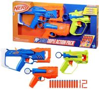 Nerf Special Boîte Triple Action Pack Avec 3 Pistolets 12 Dardi N-Series HASBRO