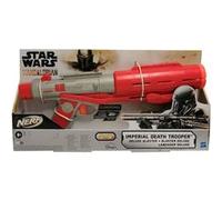 Nerf Star Wars Imperial Death Trooper Deluxe Dart Blaster, The Mandalorian, Blaster Sounds, Effets de lumière, 3 fléchettes Nerf phosphorescentes