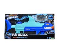 Nerf Super Soaker, Blaster à Eau Roblox Sharkbite: SHRK 500, inclut Code pour Objet virtuel Exclusif, mécanisme à Pompe Multicolore