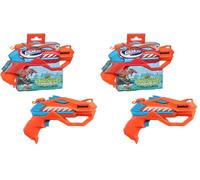 Nerf Super Soaker DinoSquad, Blaster à Eau Raptor-Surge actionné par la détente, Jeu d'eau extérieur d'été F2795 Multicolore (Lot de 2)