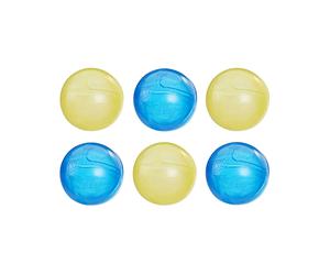 Nerf Super Soaker Hydro Balls F63935L0, Pack de 6 Ballons d'Eau en Plastique Bleu/Jaune, Âge Recommandé 6-99 ans, Poids 216g, Avertissement Sécurité IP Security Lock