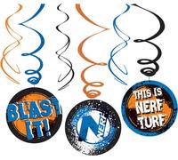Nerf - Tourbillons - Décoration suspendue "Blast" pack de 3 - Papier SG38787 (Taille unique) (Bleu/Orange/Noir)