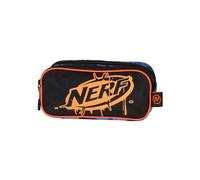 Nerf - Trousse Scolaire Double Compartiment Playground - Noir Orange - Enfant Noir TU