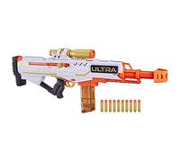 NERF Ultra Pharaoh Blaster with Premium Gold Accents, 10-Dart Clip, 10 Ultra Darts, Bolt Action, Compatible Only Ultra Darts