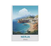 Nerja Espagne，1000 Pièces - Art Puzzle - Puzzle Ludique - Jeux pour Réduire Le Stress Familial（75x50cm）-HK15