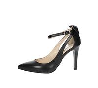 NeroGiardini Chaussures à talons en cuir pour femme Noir Talon carré Boucle de serrage 37