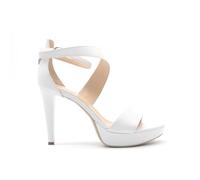 Nero Giardini E307231DE Sandales Femme en Cuir - Blanc 37 EU