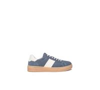 Nero Giardini E500694U Sneakers Homme en Cuir Velours Et Cuir - Bleu aviateur 42 EU