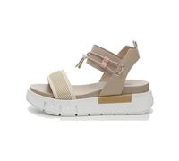 Nero Giardini E510700D Sandales Femme En Cuir Et Toile, Latte, 37W