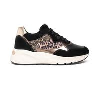 Nero Giardini E512864D Sneakers Femme en Cuir Velours, Cuir Et Matière Technique - Noir 37 EU