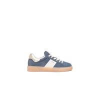 Nero Giardini E513004D Sneakers Femme en Cuir Velours Et Cuir - Bleu aviateur 39 EU