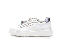 Nero Giardini E513060D Sneakers Femme en Cuir Et Matière Technique - Blanc 38 EU