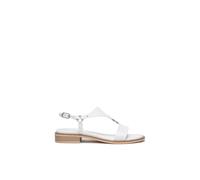 Nero Giardini E513420D Sandales Femme en Cuir - Blanc 37 EU