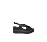 Nero Giardini Sandales compensées E513515D Cuir Noir Femme 38 EU
