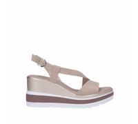 Nero Giardini E513520D Sandales Femme en Cuir - Beige 36 EU