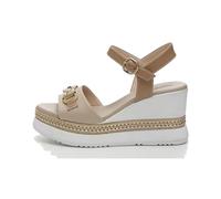 Nero Giardini E513552D Sandales Femme en Cuir - Beige 40 EU